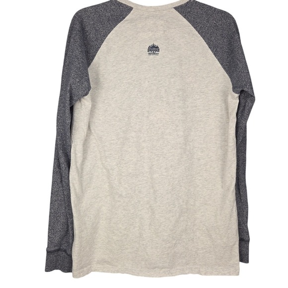 Disney Parks American Adventure Raglan Long Sleeve Mickey USA Flag Gray Medium - Picture 3 of 8